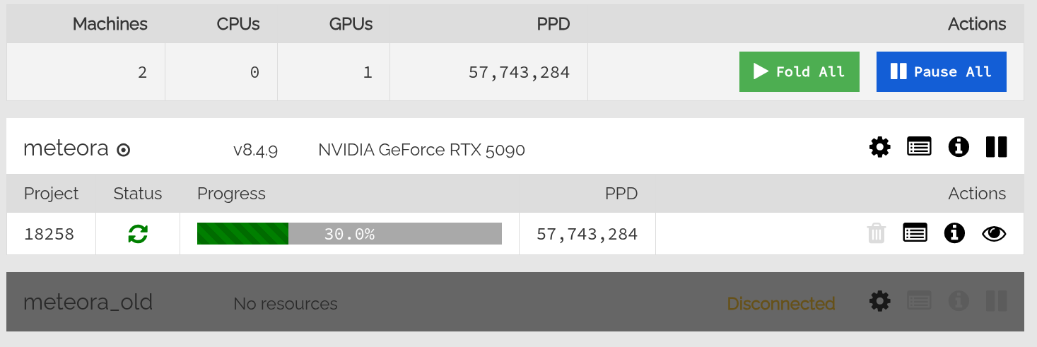 Cannot change folding@home resource settings after swapping motherboards